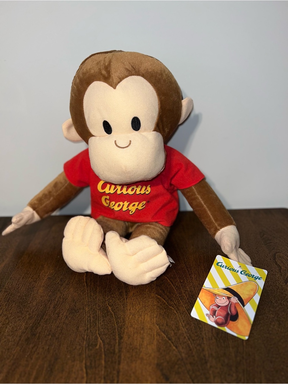 Curious George Red Shirt Plush Monkey plush NWT